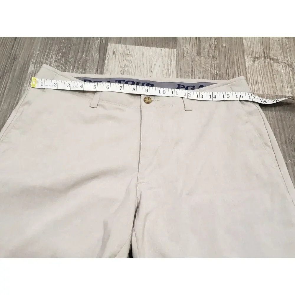PGA Tour GOLF Tan Cargo Side Pocket Men's Shorts Size 32